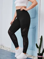 2024 new women's plus-size European and American style fashion slimming style yoga nine-point pants - Image 3