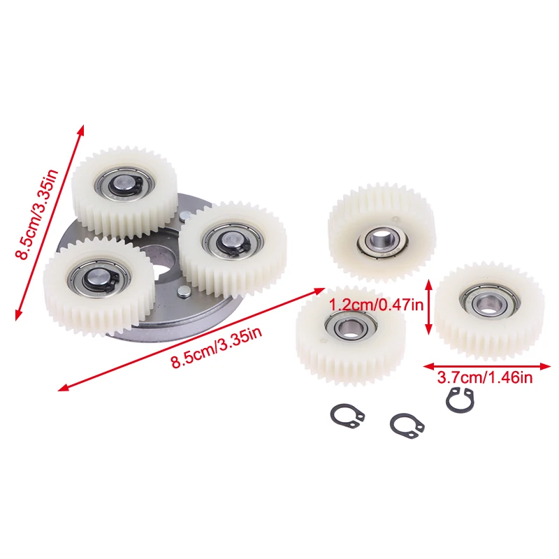 E-Bike Wheel Hub Motor Planetary Gears Set with Bearings - 3 Pack