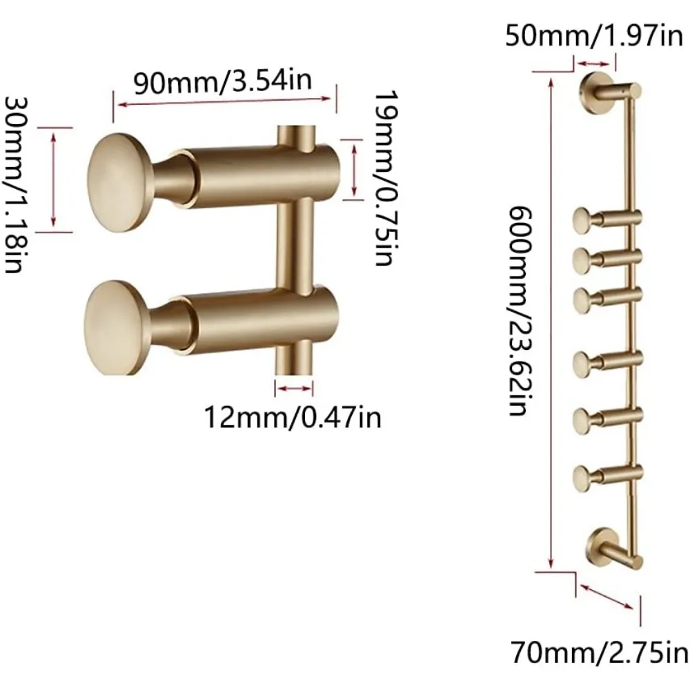 Durable Brass Coat Rack