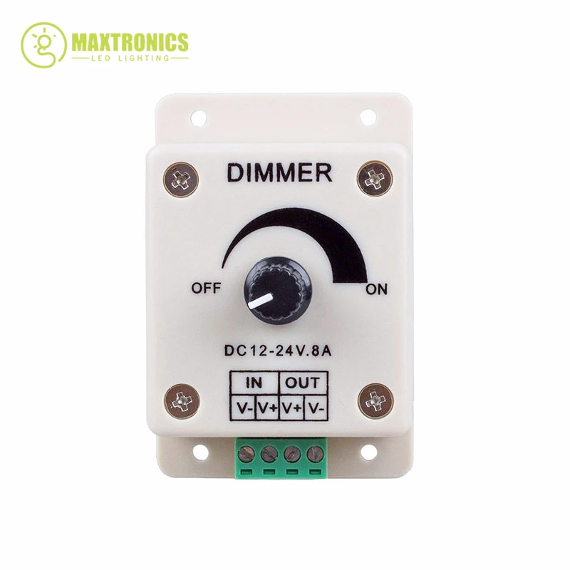LED Dimmer 8A Adjustable Brightness Controller Switch Lamp Bulb Strip Driver DC 12V 24V Single Color Light Power Supply 1pcs,led dimmer switch,led strip controller,smart dimmer switch,led dimmer controller,lamp dimmer