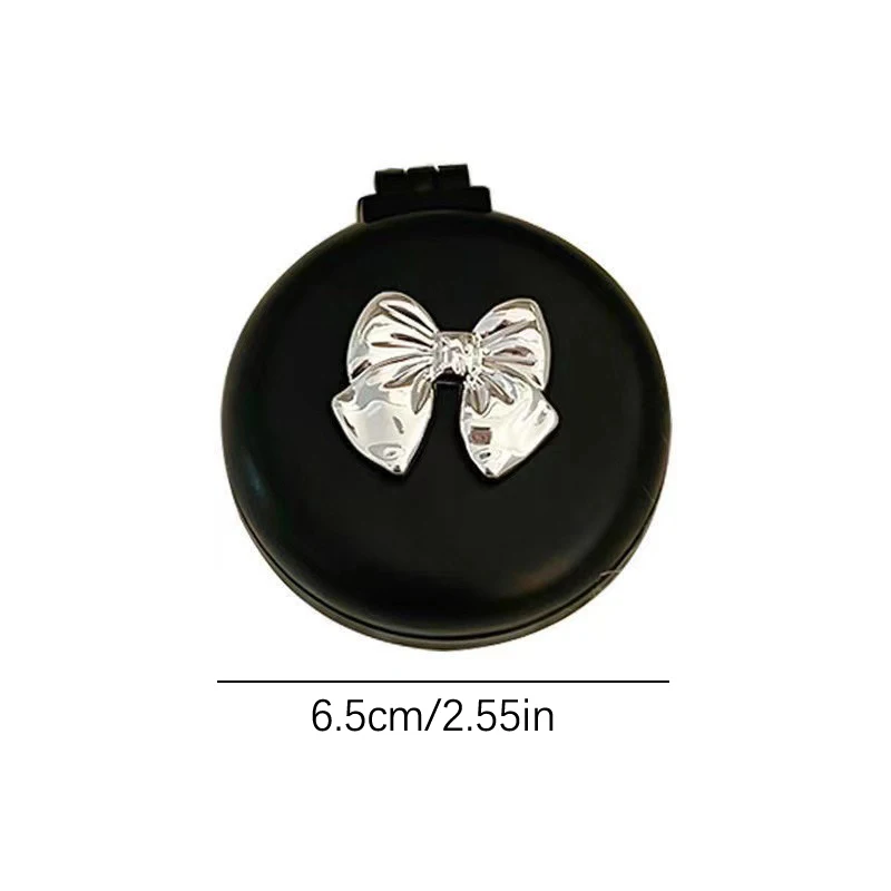 Cute Folding Massage Comb With Makeup Mirror Travel Portable Plastic Airbag Small Comb Hair Brush Bow Tie Air Cushion