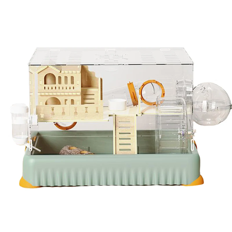 

Transparent Hamster Cages Breathable Small Animals Cage Panoramic Acrylic Hamster Habitats Rabbit Breeding Box Guinea Pig House