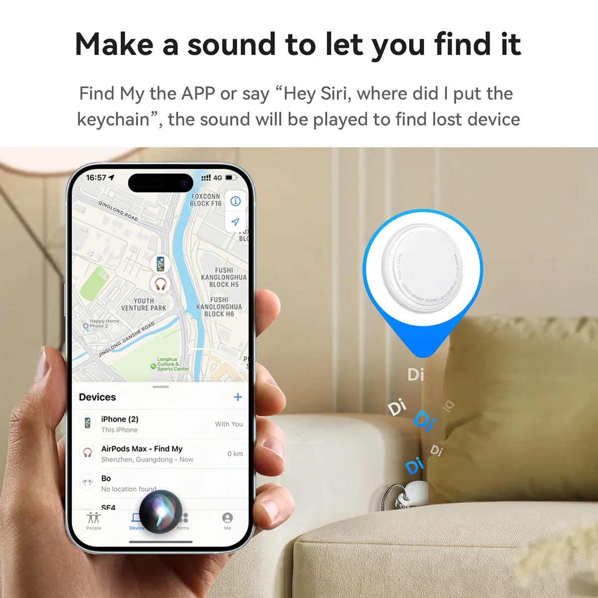 BC101 Anti-lose Tracker for Apple Airtag Replacemen with Find My Bluetooth GPS Tracker For Luggage IOS MFi Key Finder