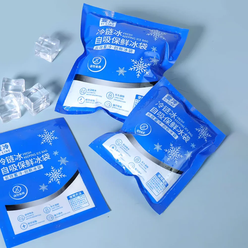 Self-Priming Ice Pack Bag Reusable Water Icing Cooler Bag Pain Cold Compress Drinks Refrigerate Food Keep Fresh Ice Packs
