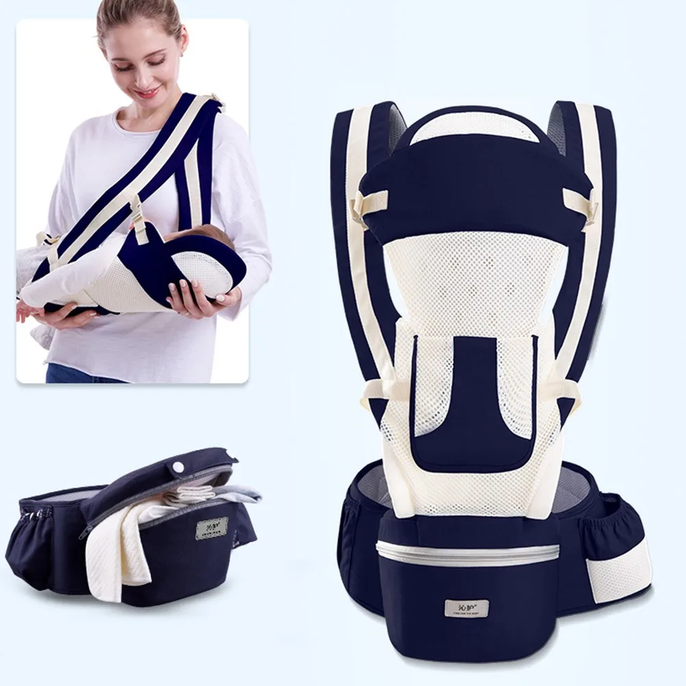 Canguro para Bebe Ergonómico 3en1 Multiposición Azul GENERICO