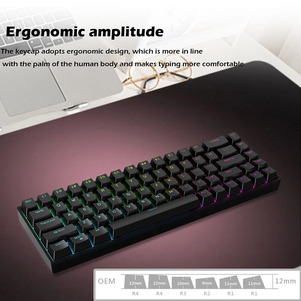 Wired Magnetic Axis E-Sports Gaming Mechanical Keyboard 8K Fast Trigger 68 Keys Gaming Keyboard Hot Swap for Gamer Home Office