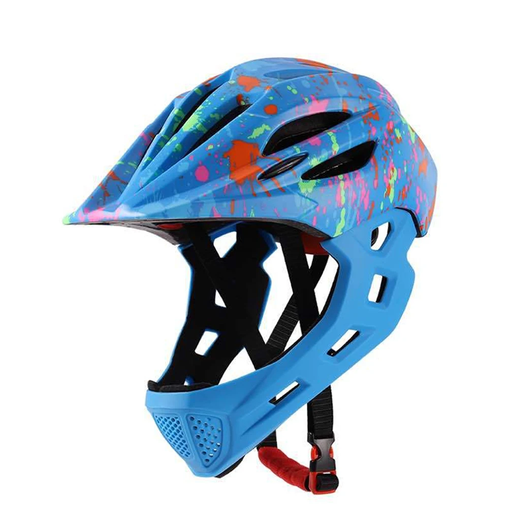 Verstellbare, atmungsaktive Kinderfahrradhelme, leichter Vollgesichts-Fahrradhelm mit LED-Licht, 16 Belüftungsöffnungen für 46-54 cm Kopfumfang – Detail 11