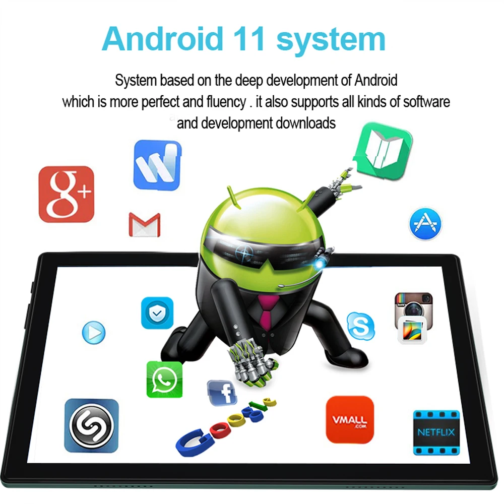 Global Version New 10.1 Inch Pad Octa Core 4GB RAM 64GB ROM Google Play Android Wifi Bluetooth 3g Phone Call Tablets 5000mAh 2