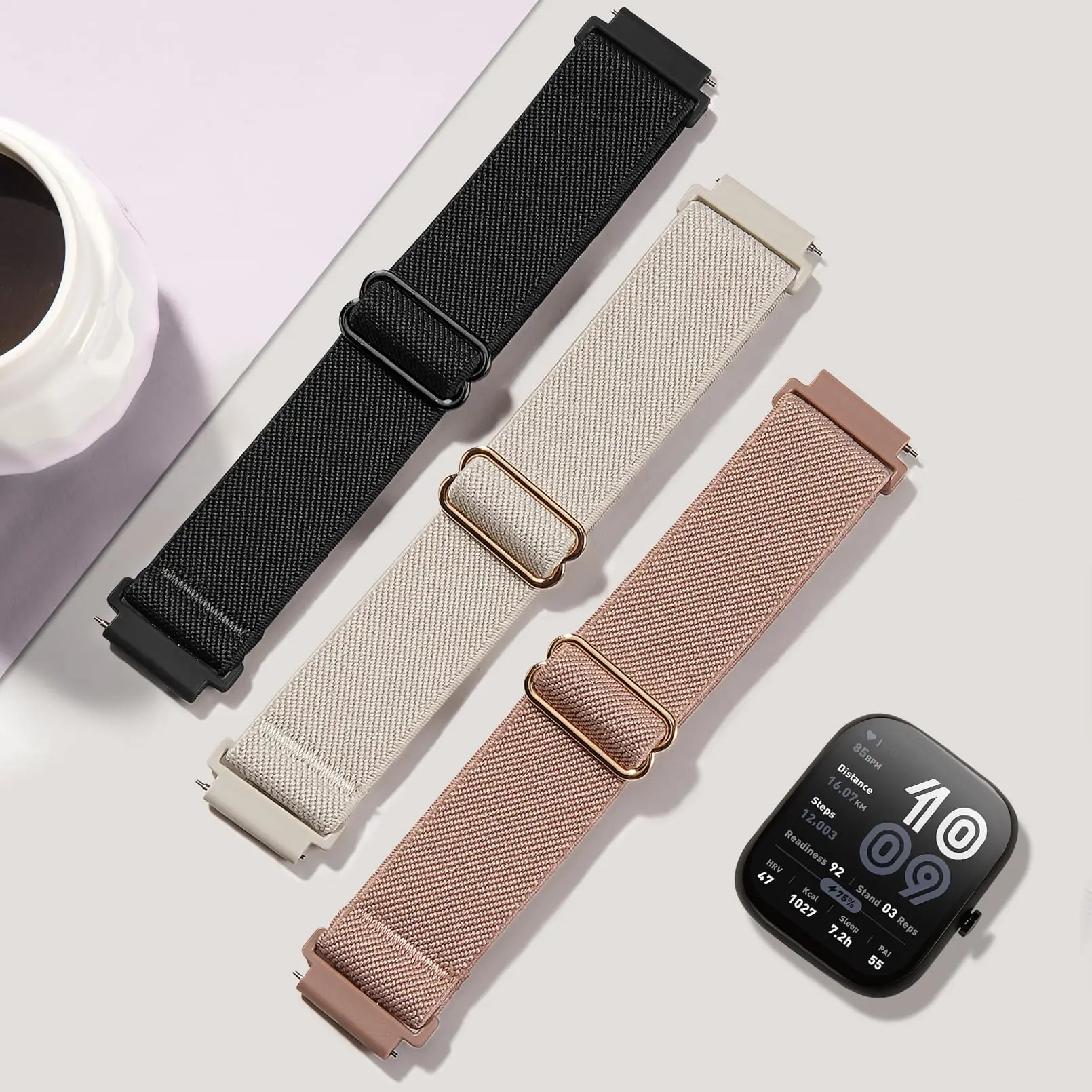 Elastic Nylon Strap - Sporty & Versatile 20mm/22mm Bracelet Band