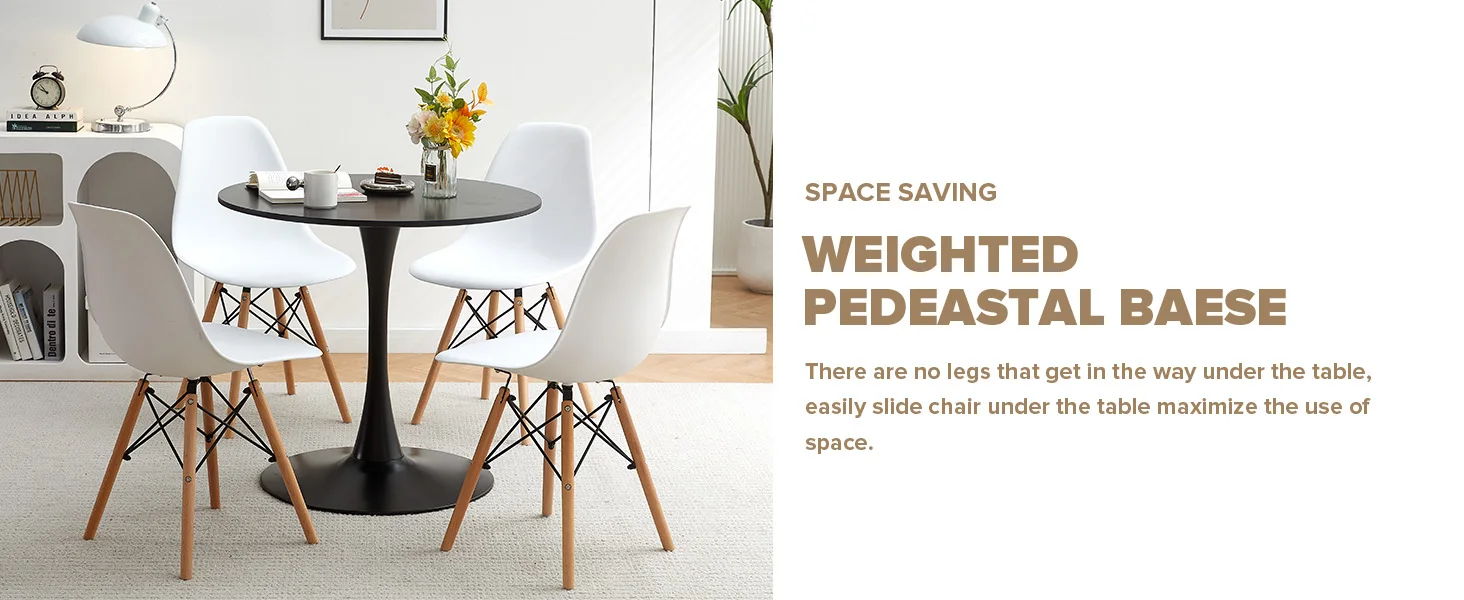 Round Dining Table Set for 4