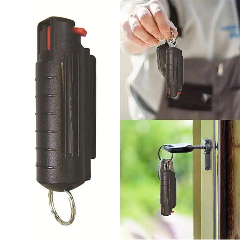 20ml EDC Reusable Pepper Spray Tank Bottle Plastic Case Emergency Empty Box Spray Shell Key Ring keychain Portable Key Chain,Plastic Dropper Bottle