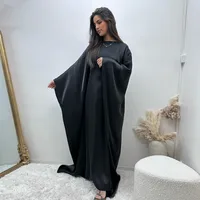 Luxury Muslim Maxi Modest Shiny Batwing Kaftan Dress Kebaya Ramadan Eid Abaya Dubai Marocain Robe Musulmane