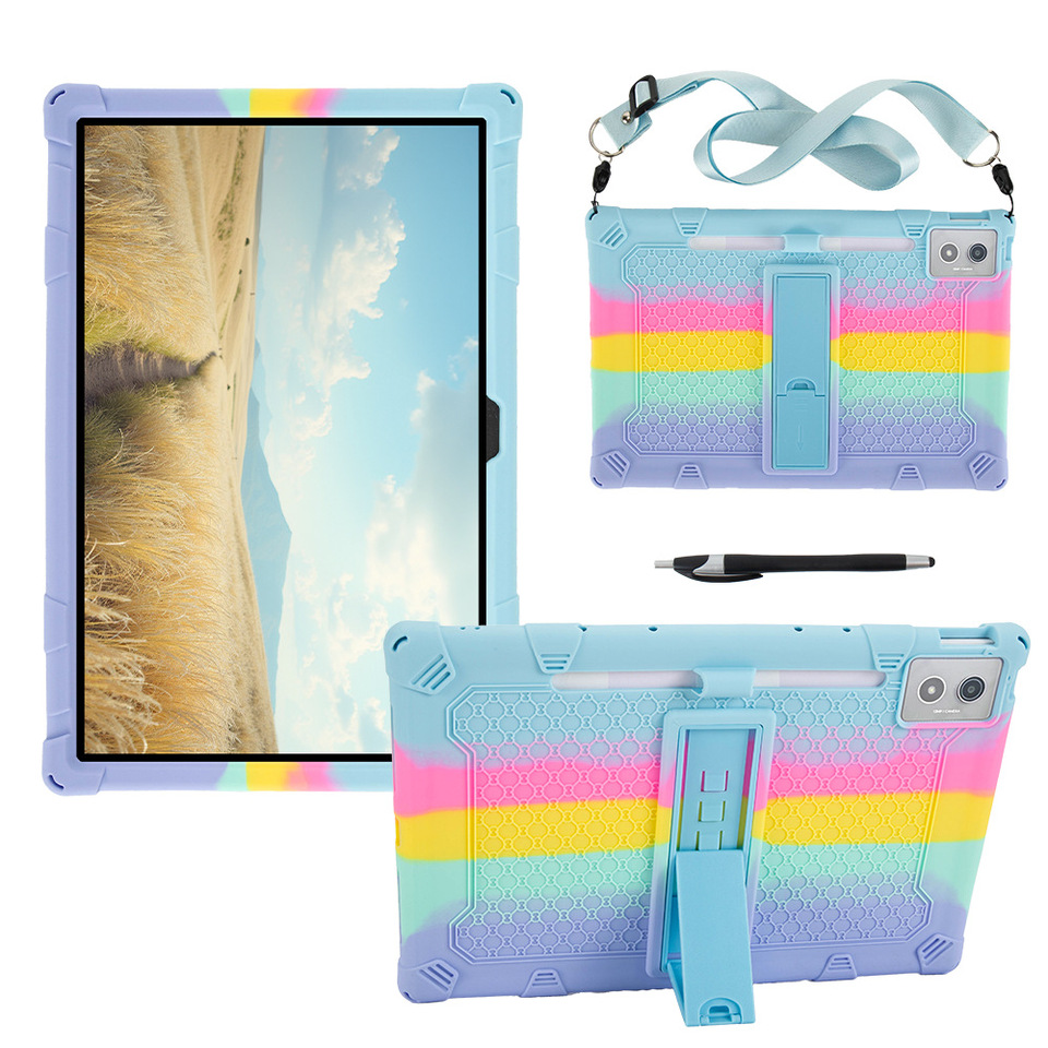  For Lenovo Xiaoxin Pad Pro 12.7 2025 Case Thickened Anti-drop Soft Silicone Stand Funda TB375FC/TB373FU 12.7" Kids Tablet Cover 