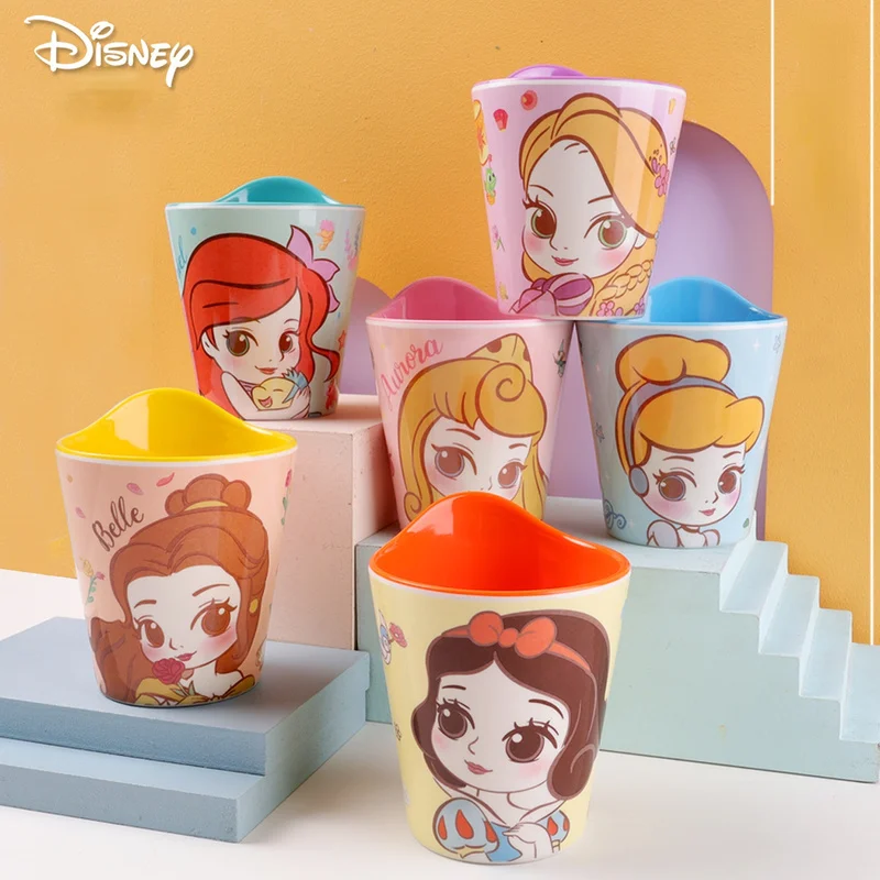 

Kids Disney Princess Elsa Rapunzel Sleeping Beauty Milk Cup Kawaii Cartoon Pixar Stitch Mickey Minnie Mouse Cups Tooth Glass