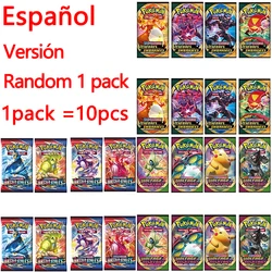 Cartes Pokemon Mega Energy brillantes, 10 pièces, espagnol/anglais Vmax Gx, cartes de Collection Pokémon 