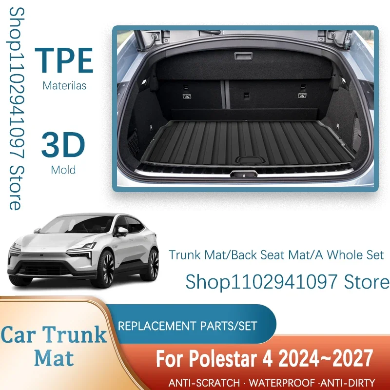 Kofferraummatte Für Polestar 4 2023-2025 - Wasserdichtes Leder, Maßgeschneidert