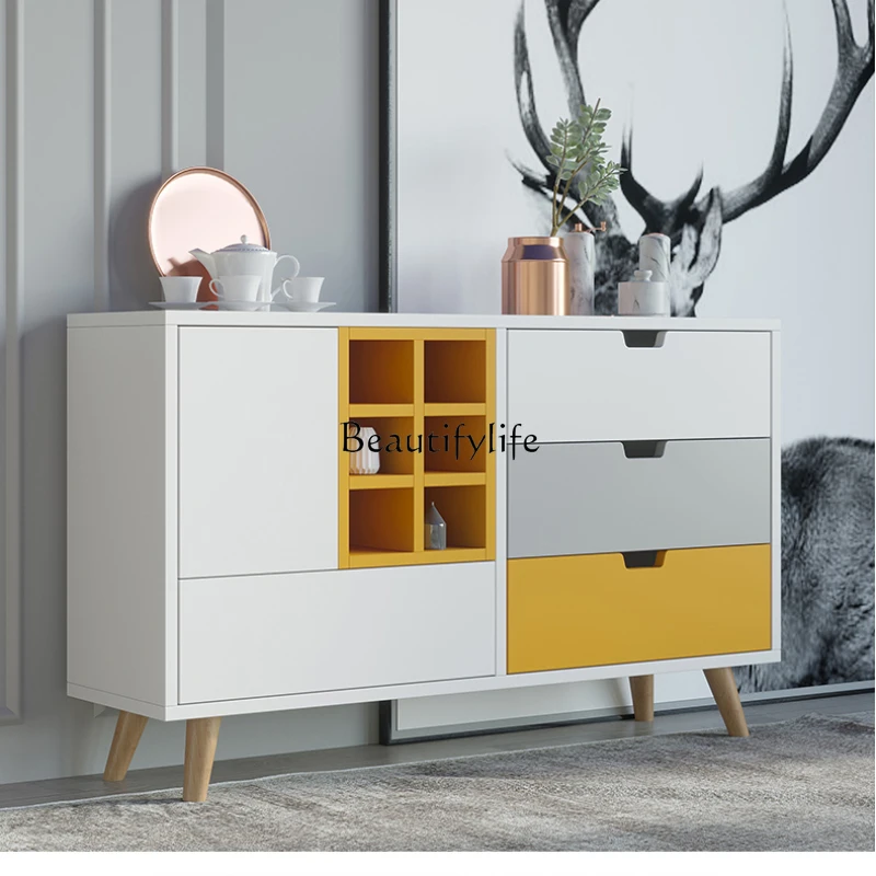

Nordic Sideboard Cabinet Modern Minimalist Living Room Locker Multifunctional