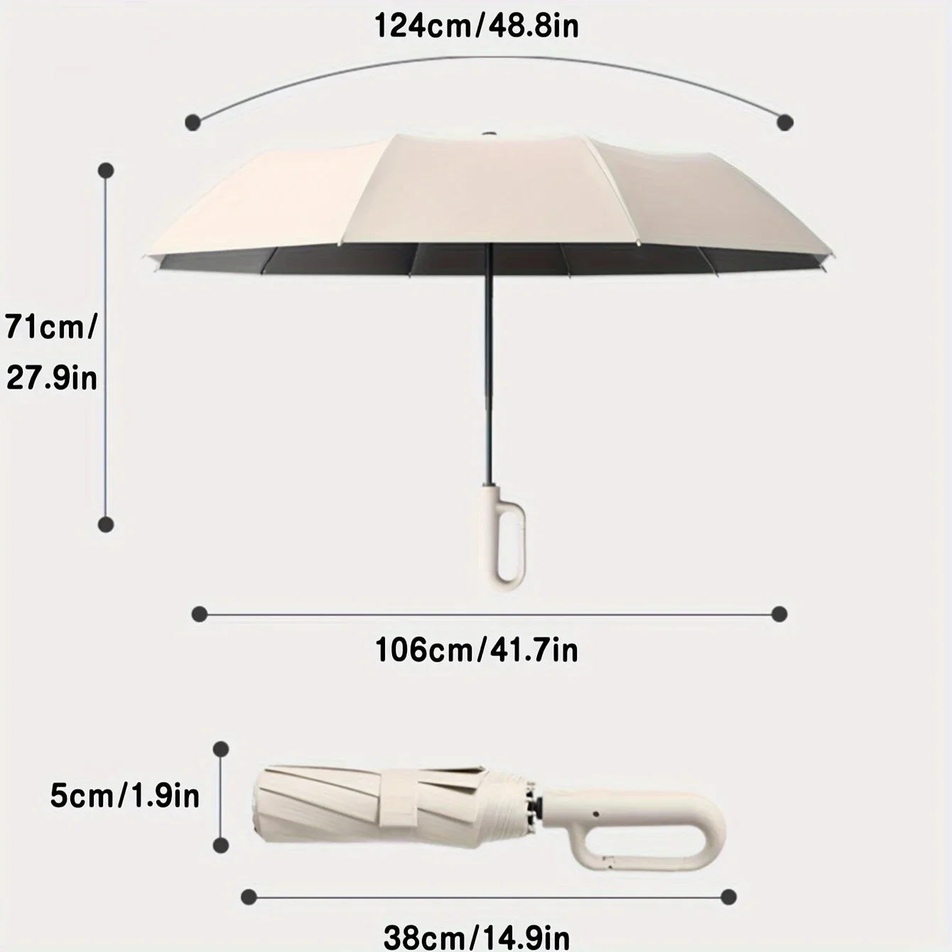 Extra Large Reinforced Wind-resistant Rain-resistant Dual-purpose UV-resistant Fully Automatic Ring-buckle Umbrella automatic umbrella wind resistant umbrella sun umbrella automatic sun umbrella