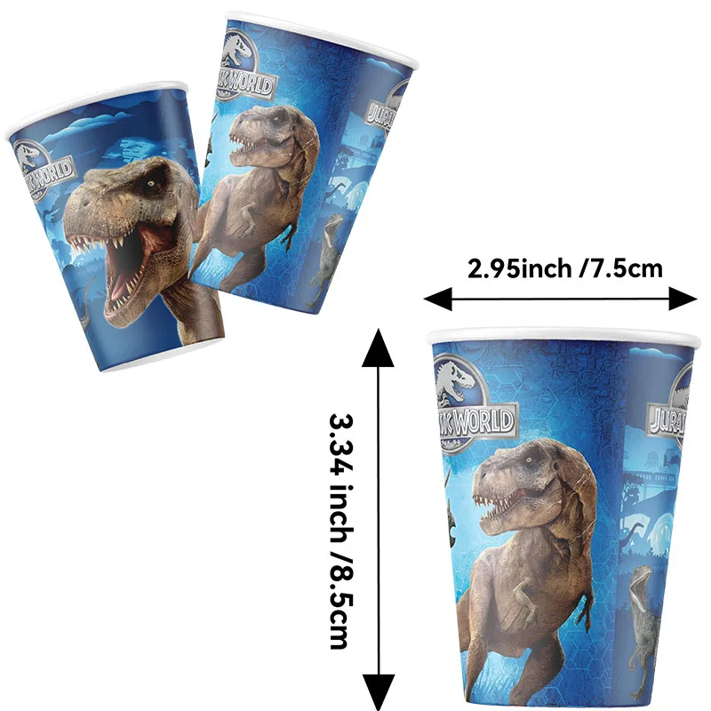 Jurassic World Dinosaur Party Supplies - Disposable Tableware Balloons Banners Cake Flags