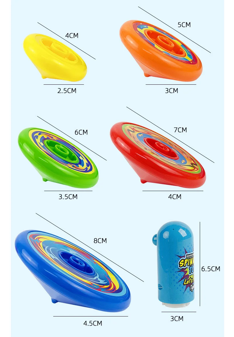 Rotierender Gestapelter Kreisel Interessantes Gyroskop Faltbares Fliegendes Stapel-Gyroskop Buntes Manuelles Launcher-Gyroskop-Set – Detail 7