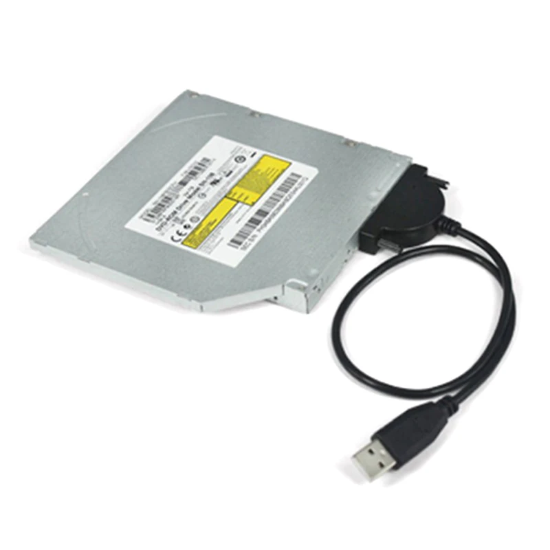 USB 2.0 to Mini Sata II 7 + 6 13 핀 어댑터, 노트북 CD/DVD ROM 슬림 라인 드라이브 컨버터 케이블 나사, 꾸준한 스타일, 인기 제품, 1 개
