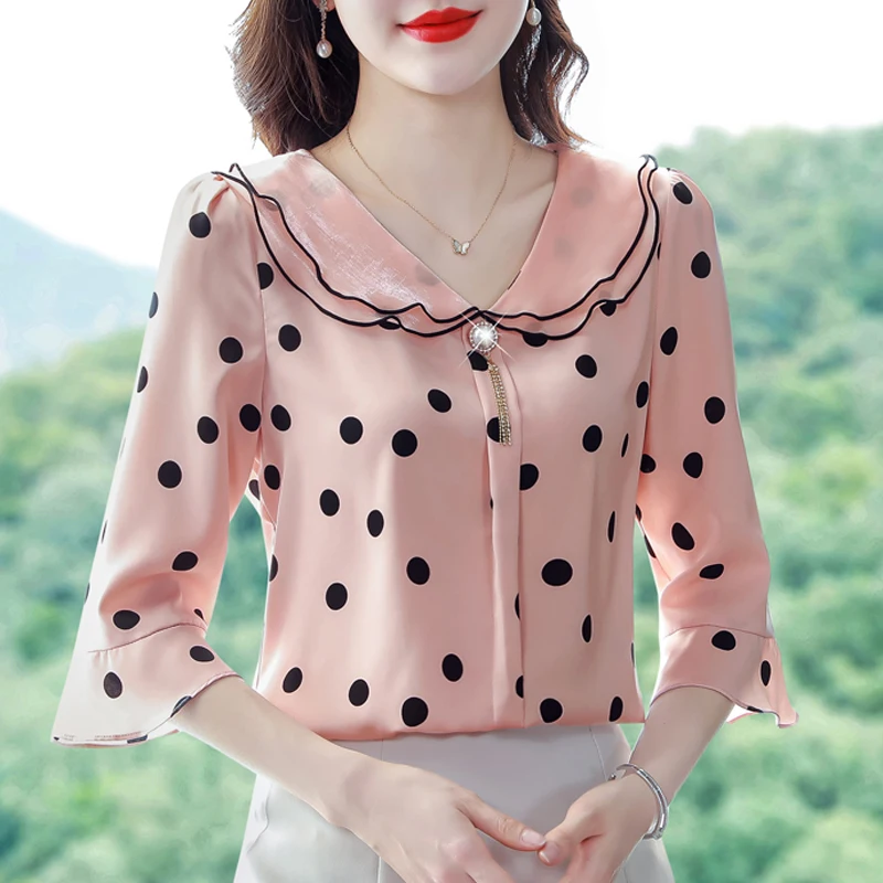 Women's Polka Dot Shirts & Tops, Clothing