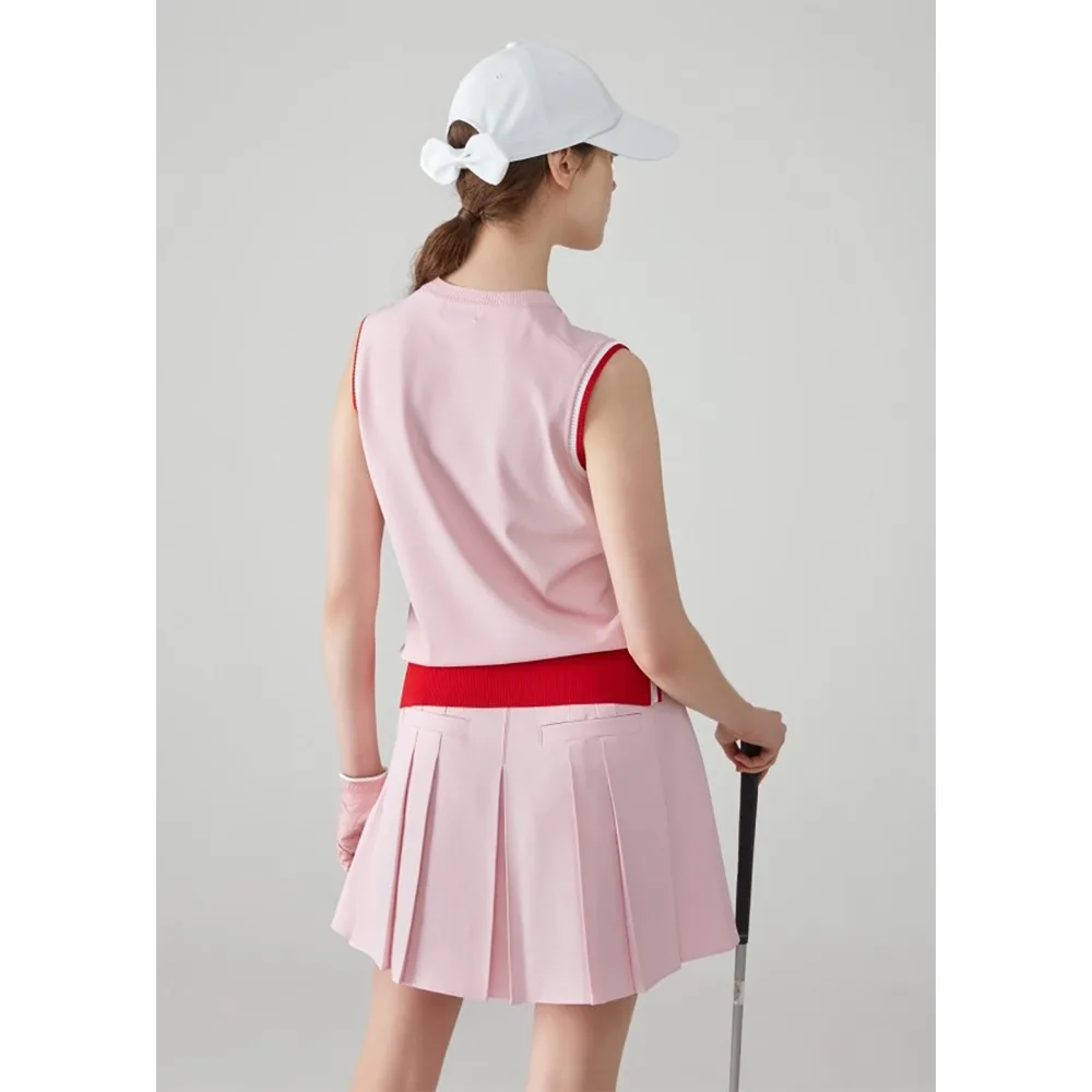 Autumn Women's Warm Knitted Vest Sports All-match Simple Style Golf