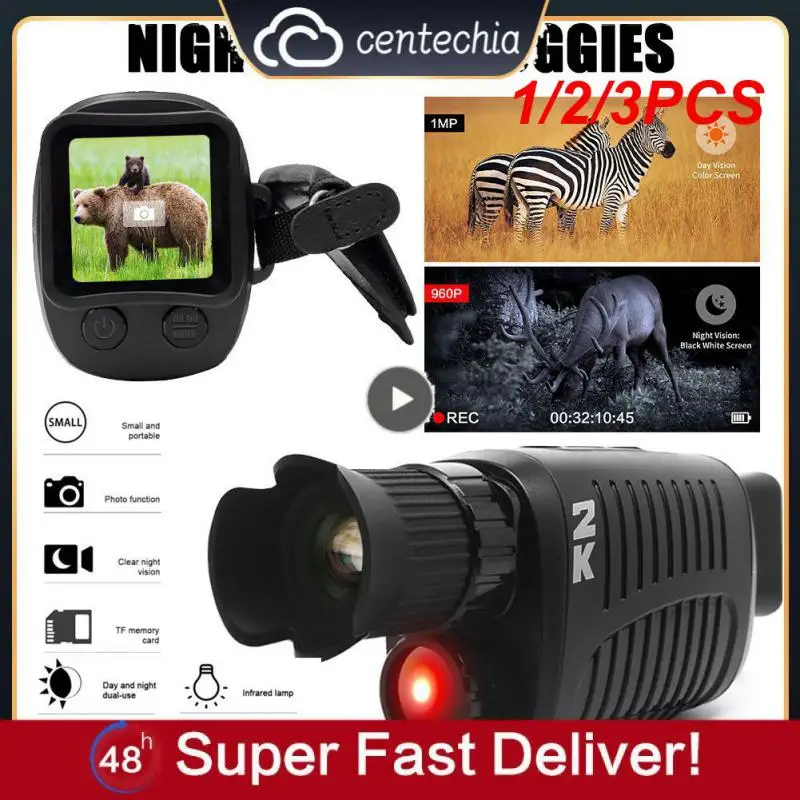 

1/2/3PCS Rechargable Battery 1080p High Definition Infrared Night Vision Telescope Night Vision Camera Outdoor Hunting