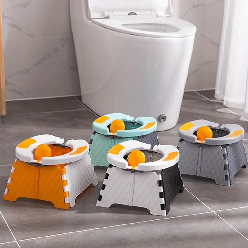 1PC Baby Potty Training Seat Kids Toddler Outdoor Portable Folding Toilet Urinal Pot Children's Toilet Car MovableToilet