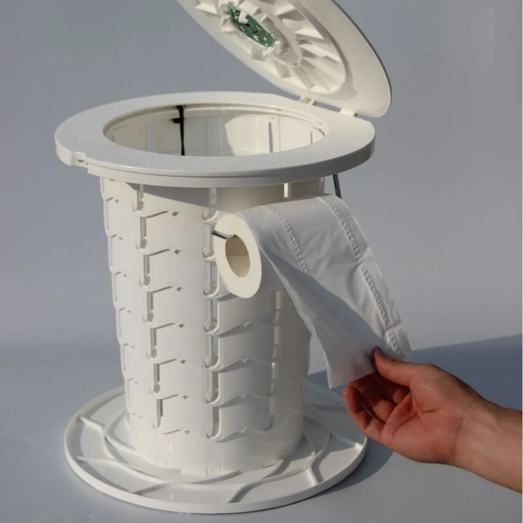 Telescopic Stool for Hiking, Camping Stools, Outdoor Emergency Mobile Toilet, Trash Can, Self Driving Travel, Fishing Chair