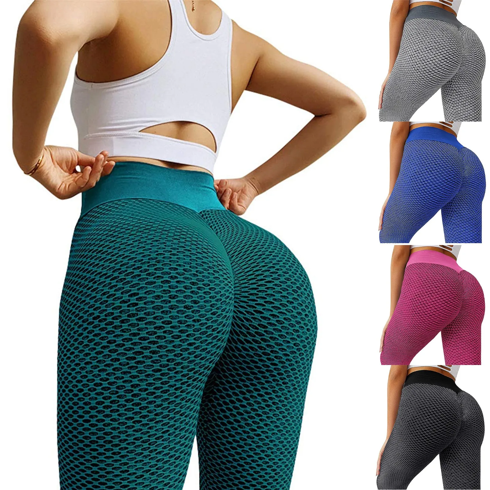 

Ladies Fashionable Patchwork Yoga Pants Sports Running Active Fitness Pants High Waist Elasticity Tight Fitting Leggings