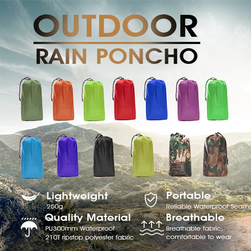 Waterproof raincoat 3 in 1 Portable sunshade camping tarp ground mat for hiking picnic tent