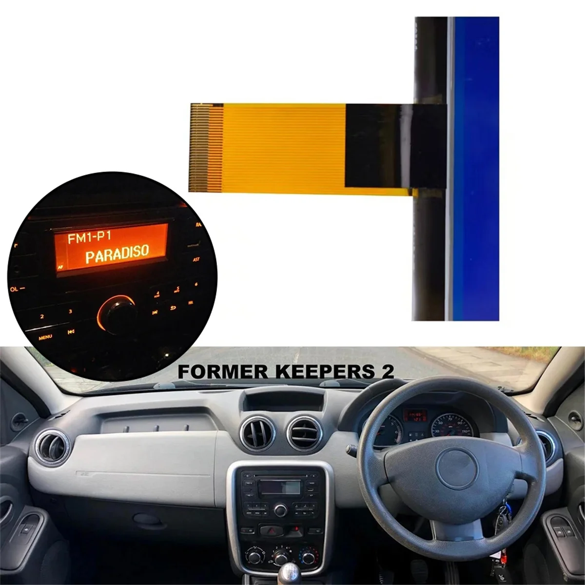 LCD Display for Renault Duster Captur Logan Pulse Symbol 3rd-Gen Radio Stereo Interior Instrument Cluster Car Sound
