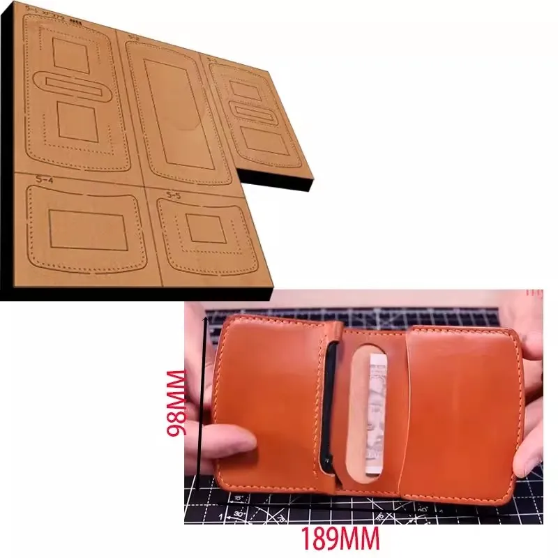 

Japanese Steel Knife Handmade Leather Tool Punching Knife Mold Template Change Bag Card Bag DIY Knife Mold 89x189mm
