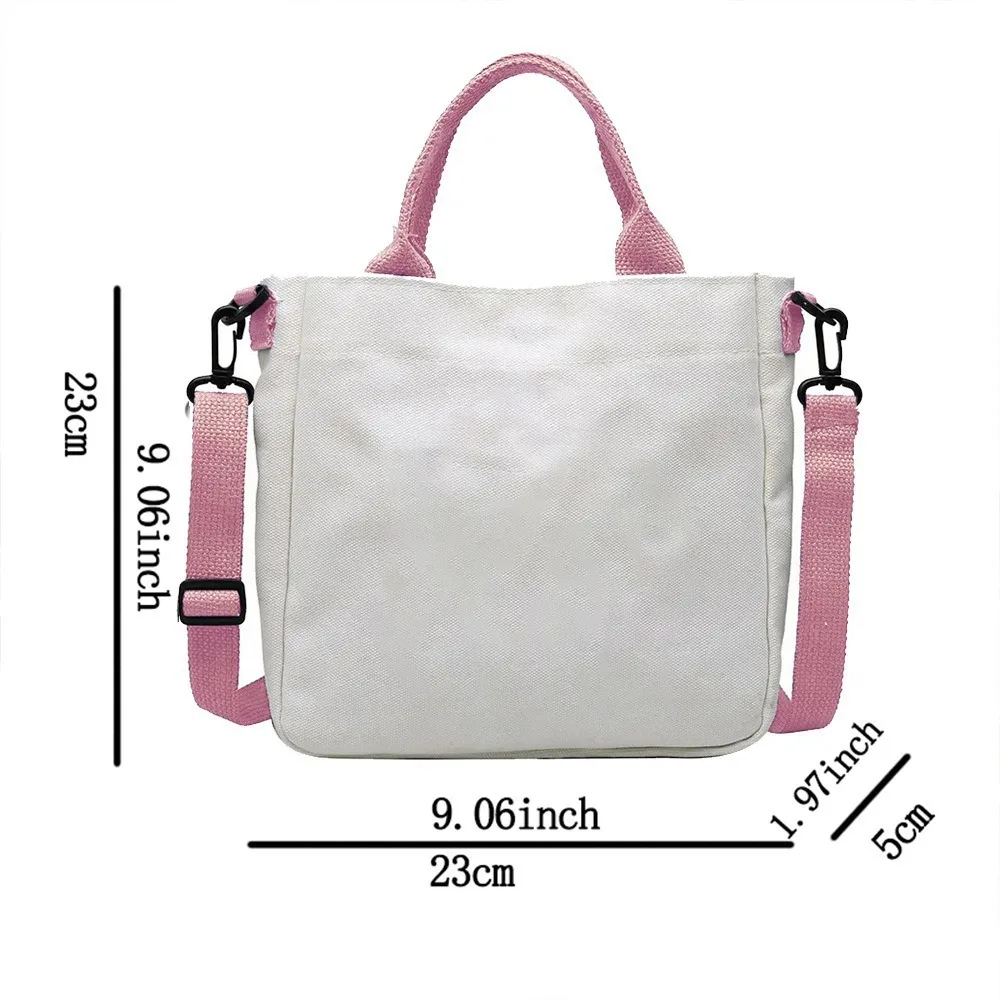 Chic Sailor Moon Crossbody Canvas Bag for Women - Cute Personalized Letter Handbag and Travel Pouch