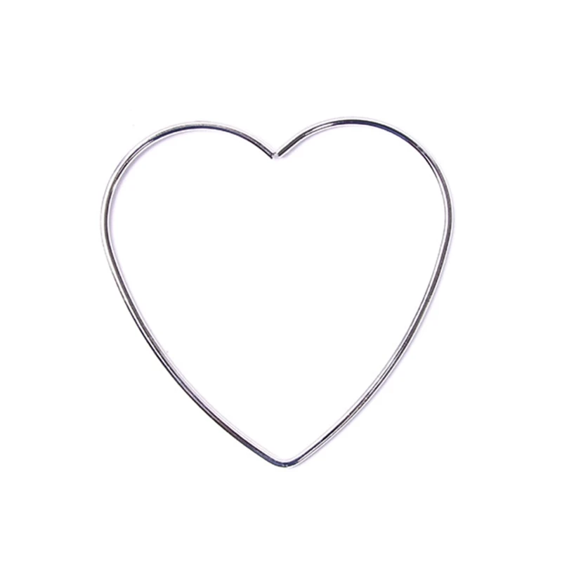Metal Floral Hoops Heart Wreath Macrame Rings Dream Catcher Macrame Wall Hanging Crafts for DIY Wedding Garland metal flower wall decoration wall art decor dream catcher wall decoration crystal wall hanging metal diy accessories