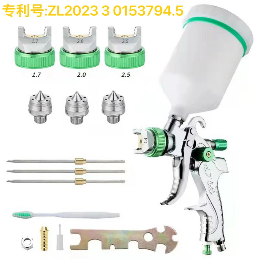 Professional LVLP Spray Gun Water Based Oil Paint 1.4/1.7/2.0/2.5mm Nozzle Gravity Airbrush For Finish Painting seba gravity spray gun 1 3mm stainless steel nozzle airbrush water based paint varnish sprayer professional air tools