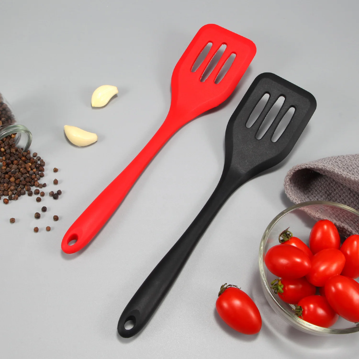 Kitchen Silicone Turners Gadgets Spatula Egg Fish Frying Pan Scoop Fried Shovel Slotted Turners Kitchen Tools Cooking Utensils - 4