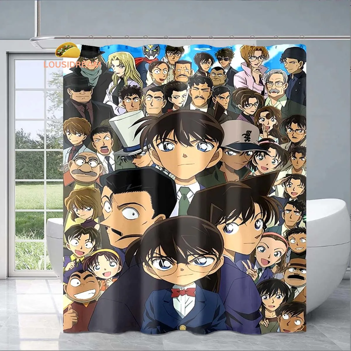 

Изысканная занавеска для душа D-Detective Conan, модный декоративный подарок для взрослых и детей, водонепроницаемая и устойчивая к плесени
