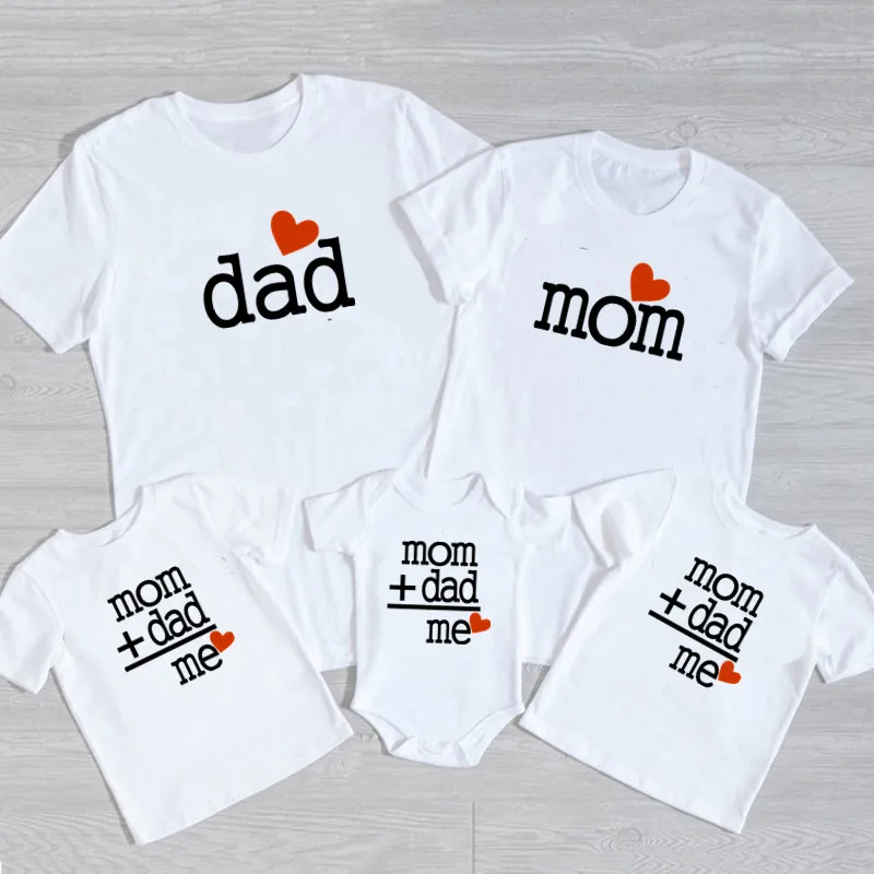 Mom Dad Me Family Matching Outfits Father Daughter Son Clothes Look Tshirt Dad and Me Dad Baby Kids Clothes Father Baby Outfits - 5