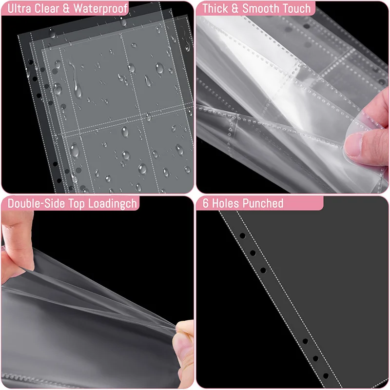25 Stück Seitenfotokarten A5-Binder Kpop Fotoalben Idolkarten Loseblatt Sammelbuchbinder Fotokartenhalter – Detail 5