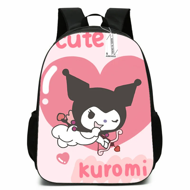 

Рюкзак для студентов с аниме Sanrio Kuromi, Большой Вместительный Повседневный Легкий водонепроницаемый ранец в японском стиле для девушек и студентов