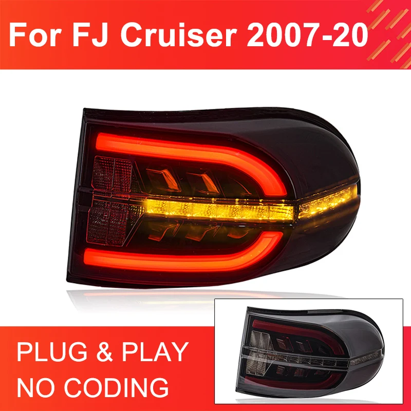 

1 Pair LED Tail Lights Assembly for FJ Cruiser 2007-2020 Tail Lamps Plug and Play with LED Dynamic Turning Rear Tail light