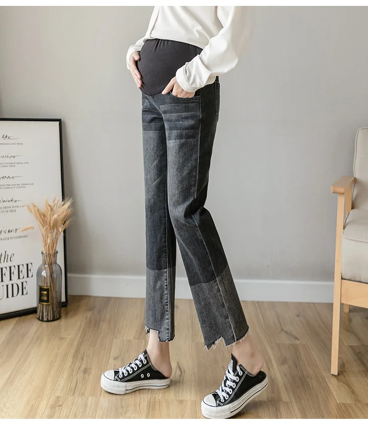 Maternity Pants Spring and Autumn Maternity Pants Large Size Loose Straight Pants Maternity Jeans P06053 womens maternity clothes