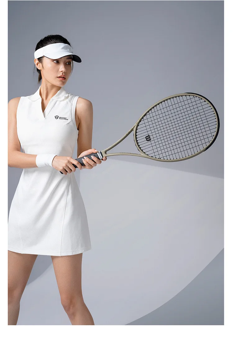 Sports dress, badminton tennis dress, golf American casual polo dress, women's badminton sportswear tennis dress women