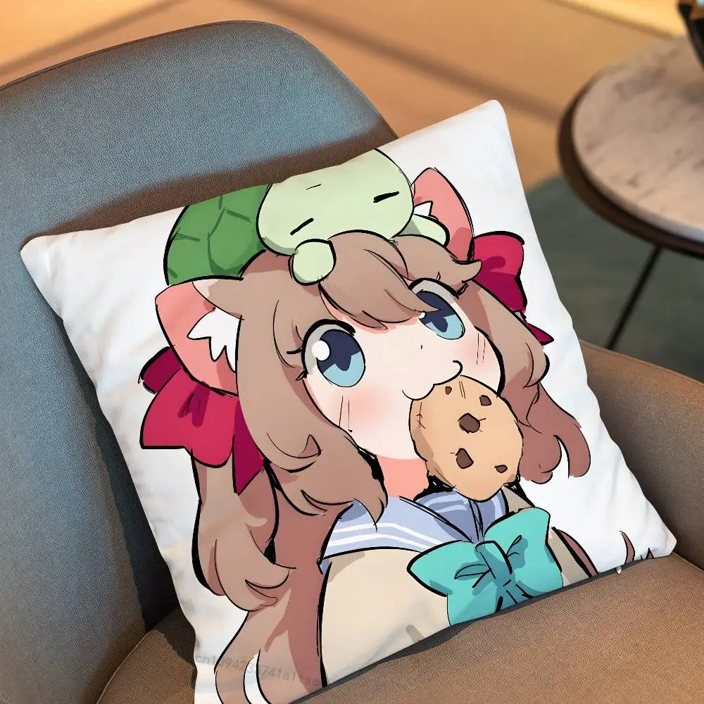 N-Neuro Sama Vtuber 다양한 크기의 사각형 베개 케이스 자동차 홈 침실 장식 생일 선물