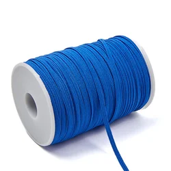 Colorful Elastic Rubber Band Ribbon Trim for DIY Sewing and Garment Accessories, 10 Yards (Blue)