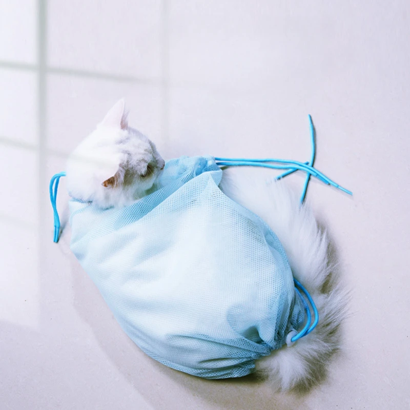 

Wash Bag for Cat Bath Cleaning Supplies, Pet Clippings, Nail Shots, Clean, Scratch Resistant, Fixed Cat Bag for Cats