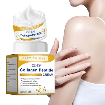 Crema peptidica al collagene Rassodante Schiarente Cura della pelle Elastico Levigante Idratante Controllo del petrolio Crema corpo idratante rinfrescante 1