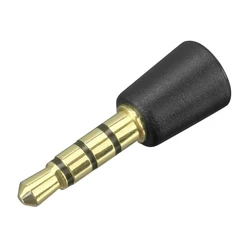 Portable High-Quality Metal Plug Microphone for Recording and Live Broadcasts (Black)